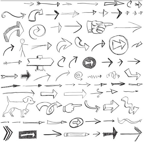 Drawing Arrows Templates vectors