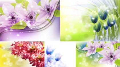 Dream flower design vector graphics