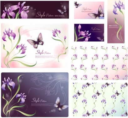 Dream flowers 10 design vectors