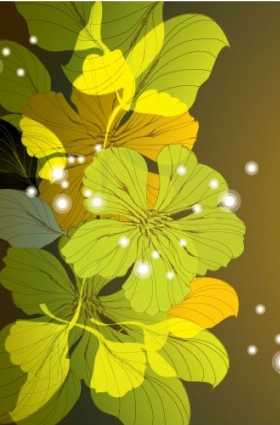 Dream flowers background 1 vector design