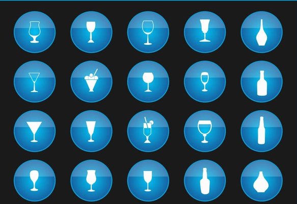 Drinks Icons free vector