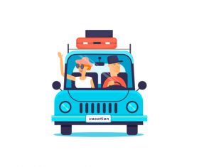 Driving tourism vector
