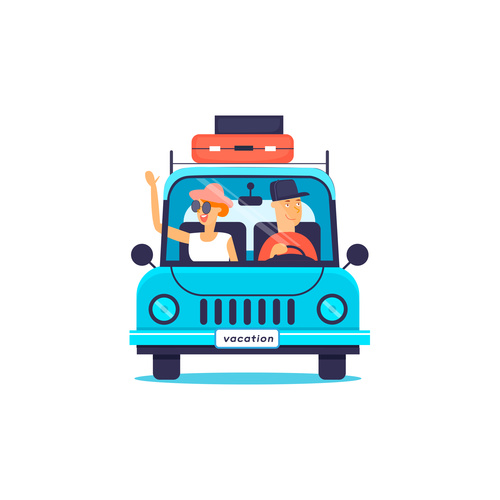 Driving tourism vector
