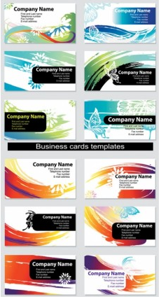 Dynamic colorful cards vector