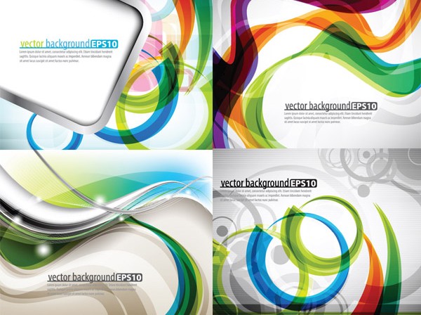 Dynamic colorful streamline background vector