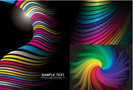 Dynamic rainbow design vectors