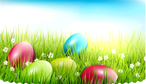 Easter Backgrounds 2 vectors graphic