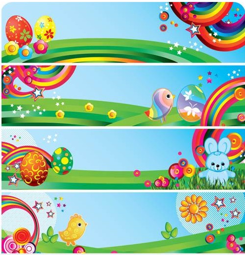 Easter Banners free vector