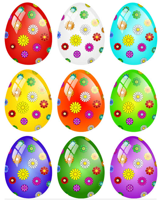 Easter Eggs Set vector graphic