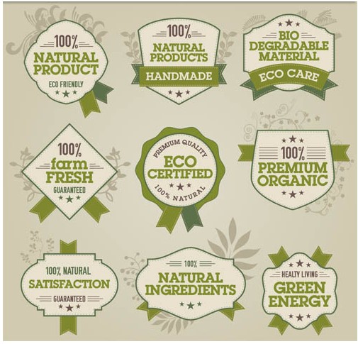 Eco Food Labels free vector graphic