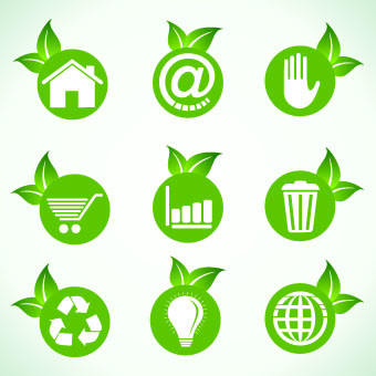 Eco Green Icons 1 vectors graphics
