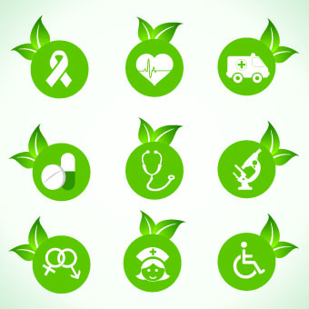Eco Green Icons 3 vector graphics