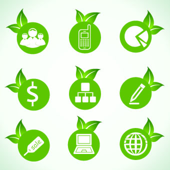 Eco Green Icons 4 vector graphics