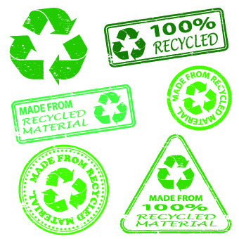 Eco Green stamp vectors material