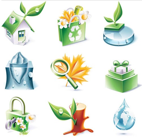 Eco Icons vectors graphic