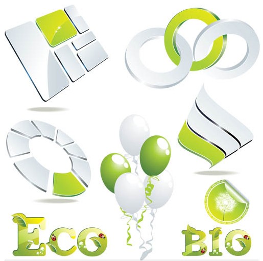 Eco Style Symbols vector