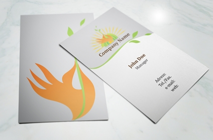 Eco friendly business card shiny vector