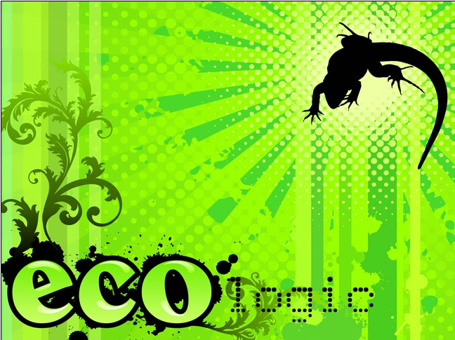 Ecology Background Design art set vector