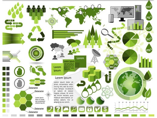 Ecology Green Infographics art vectors graphics