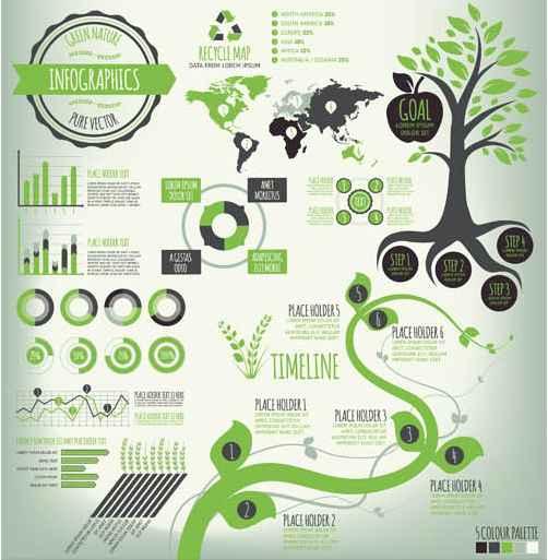 Ecology Infographics Set 4 vector