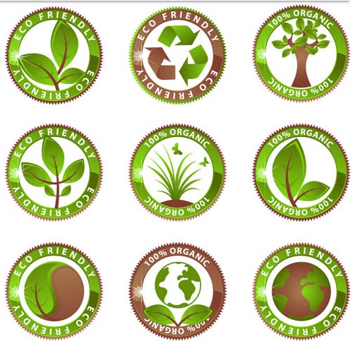 Ecology Labels Vector