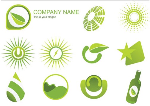 Ecology Style Logo Vector set