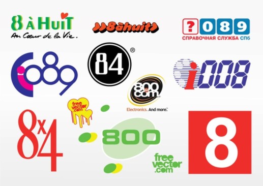 Eight Logos vector
