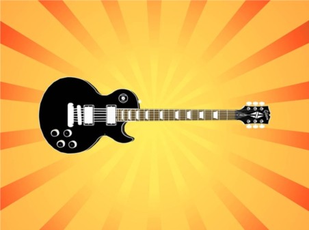Electric Guitar Illustration set vector