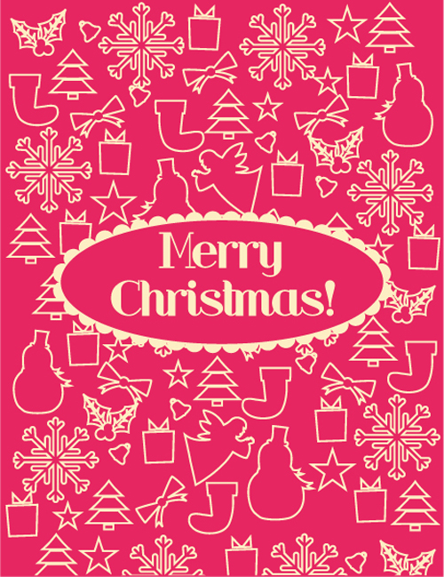 Elements Christmas background vector