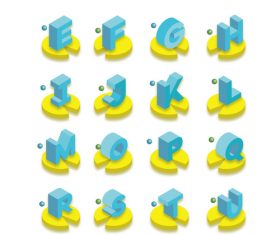 English alphabet vector