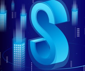 English letter S vector