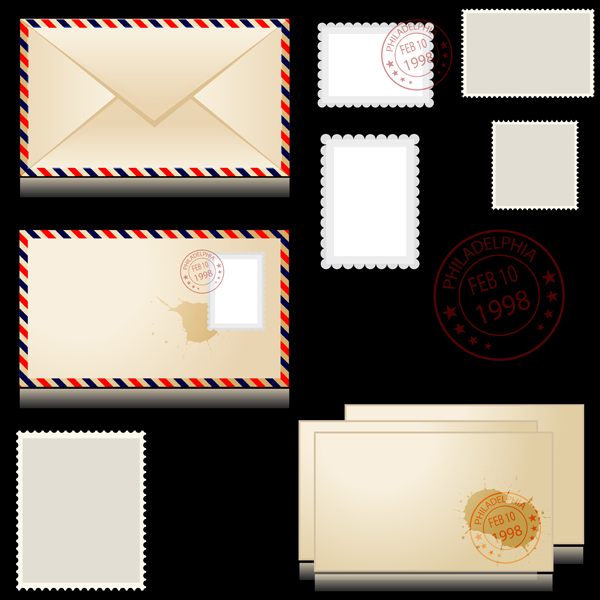 Envelope and Tickets vector