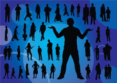 Everyday People Silhouettes vector