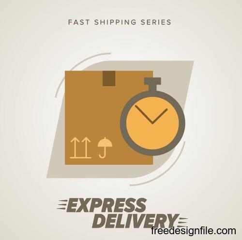 Express delivery poster template vectors design 01
