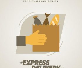 Express delivery poster template vectors design 04