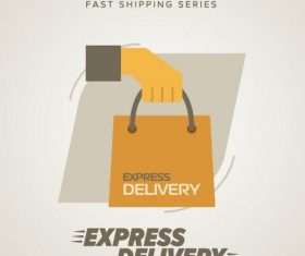 Express delivery poster template vectors design 06