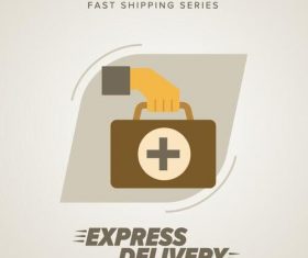 Express delivery poster template vectors design 07