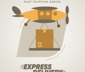 Express delivery poster template vectors design 08
