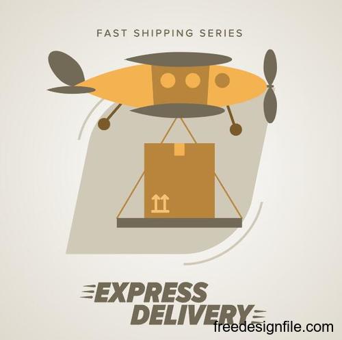 Express delivery poster template vectors design 08