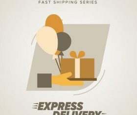 Express delivery poster template vectors design 09