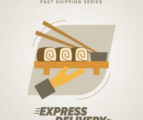 Express delivery poster template vectors design 10