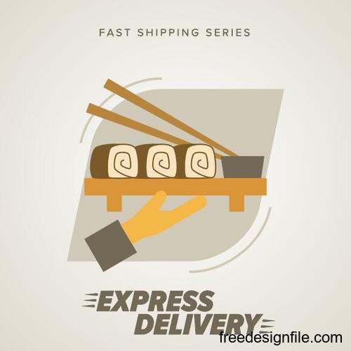 Express delivery poster template vectors design 10