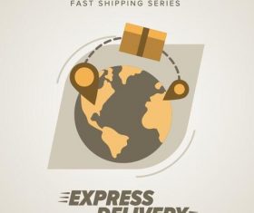 Express delivery poster template vectors design 11