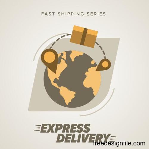 Express delivery poster template vectors design 11