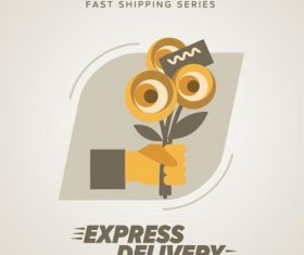 Express delivery poster template vectors design 12