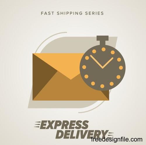 Express delivery poster template vectors design 13
