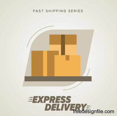 Express delivery poster template vectors design 14