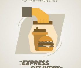 Express delivery poster template vectors design 15