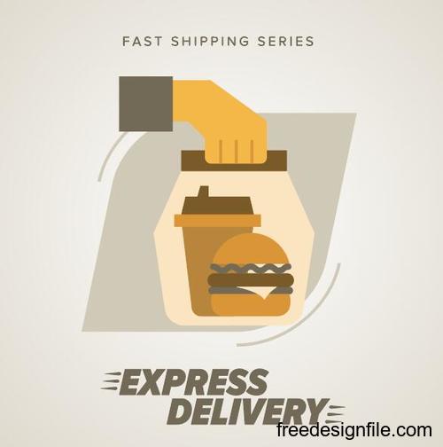 Express delivery poster template vectors design 15