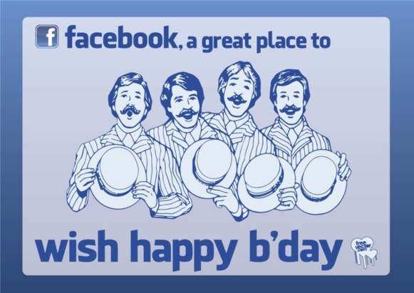 Facebook Birthday set vector